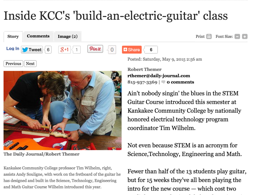 KCC Electric Guitar Build - Daily Journal